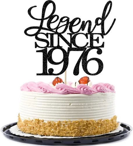 Miniatura 22 de Legend since 1973 - Decoración para pastel de cumpleaños número 53, decoración de pastel de feliz cumpleaños para hombres y mujeres de 53 años