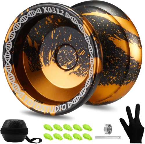 YOYOSTUDIO Yoyo Profesional Sensible Yoyo X0312 para Niños Principiantes, Yoyo de Doble Propósito para Girar con los Dedos para Adultos con Kit de