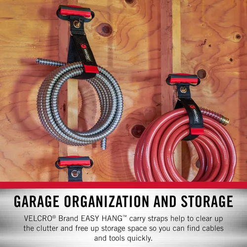 Miniatura 4 de Velcro Brand Correa de transporte resistente con asa Soporta 100 libras Almacenamiento de cable de extensión, fácil de transportar o colgar