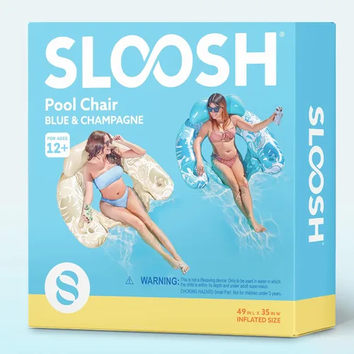 Miniatura 9 de SLOOSH Inflatable Pool Floats Adult,2 Pack Pool Chairs with Cup Holders,X-Large Blow up Floats Chair,Hammock Noodle Mat for Relaxing Summer Water