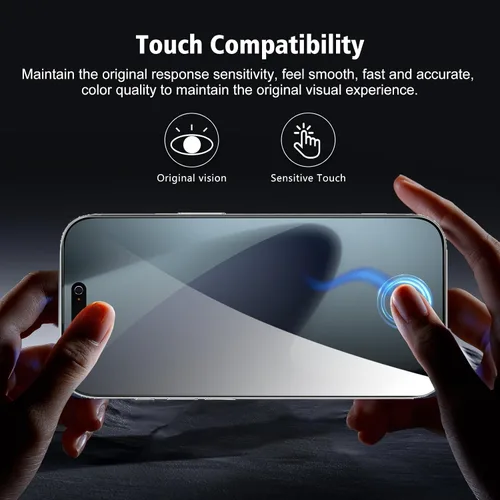 Miniatura 8 de Paquete de 2+2 protectores de pantalla de privacidad para iPhone 17 Pro Max con protector de lente de cámara, película de protección de vidrio