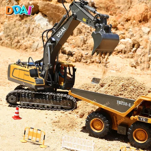 Miniatura 2 de DDAI Excavadora de juguete con control remoto para niños de 8 a 12 años, las mejores ideas de regalo para niños de 3, 4, 5, 6, 7, 8, 9, 10 años