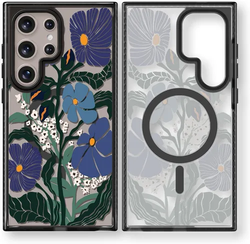 Miniatura 222 de Rosarnnah Funda compatible con Samsung Galaxy S24 Ultra, bonita estética, a la moda, divertida funda con estampado de gatito y gato, duradera a