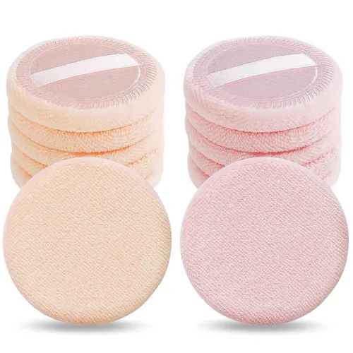 Miniatura 10 de Sibba 12 piezas de rubor suelto en polvo maquillaje Puff ajuste de cara maquillaje corporal esponja de terciopelo suave maquillaje cosmético mini