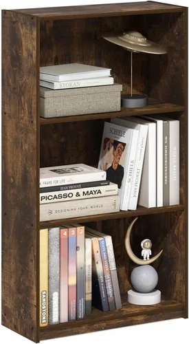 Miniatura 20 de Furinno Basic - Estantería de almacenamiento para librerías de 3 niveles, nogal oscuro