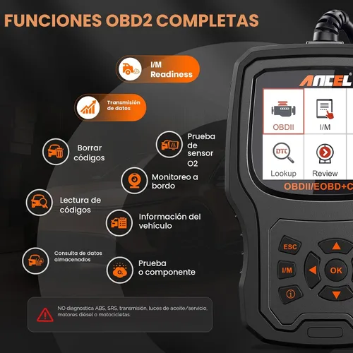 Miniatura 5 de ANCEL AD530 - Escáner OBD2 para automóvil, lector de código de diagnóstico con definición de código mejorada y gráficos de estado de la batería