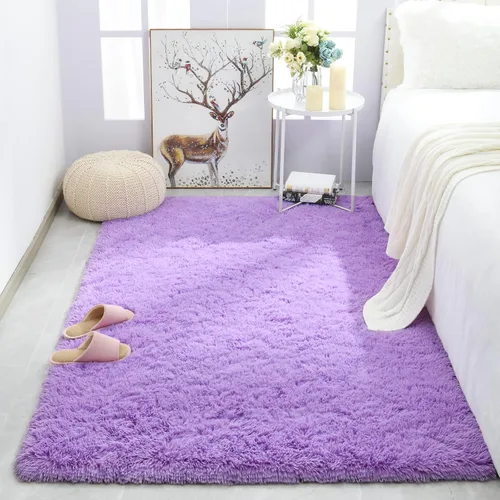Miniatura 143 de Merelax Alfombra Moderna Suave y Esponjosa Shaggy para Dormitorio Sala de Estar Decoración de Sillas Pequeñas Alfombras Tapetes para Pies Piso, Verde