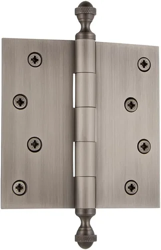 Miniatura 108 de Grandeur Hardware 824304 Bisagra residencial con punta de bellota de 3.5 pulgadas con esquinas de radio de 5/8 pulgadas en peltre antiguo