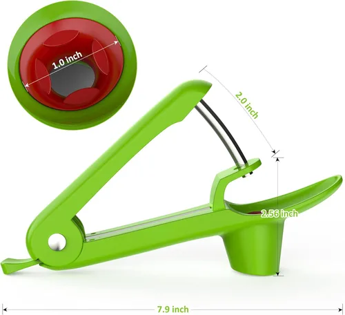 Miniatura 5 de Descarozador de cerezas - Ordekcity; herramienta de acero inoxidable para remover carozos de cerezas con diseño de empuje manual, ahorra tiempo