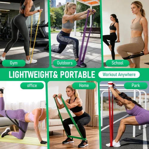 Miniatura 7 de Bandas de resistencia para entrenamiento, juego de bandas de asistencia para dominadas, bandas de entrenamiento de ejercicio para entrenamiento