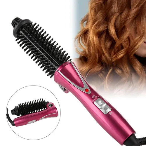 Miniatura 2 de Cepillo de rizador, rizador de pelo eléctrico plegable, rizador de pelo con calefacción, cepillo de peine caliente, revestimiento de cerámica