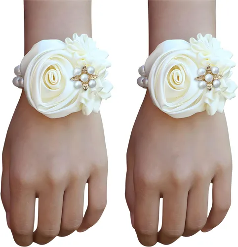 Miniatura 18 de Boutonniere de rosas de satén, 2 piezas para boda, novio, padrino, padrino, mejor hombre, padre, alfiler de solapa, agujero de botón, flor