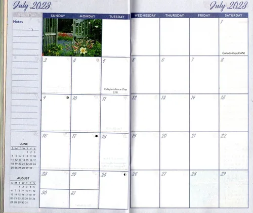 Miniatura 2 de Gardens 2022 - 2023 - Agenda de bolsillo de 2 años, calendario, organizador, formato de página mensual