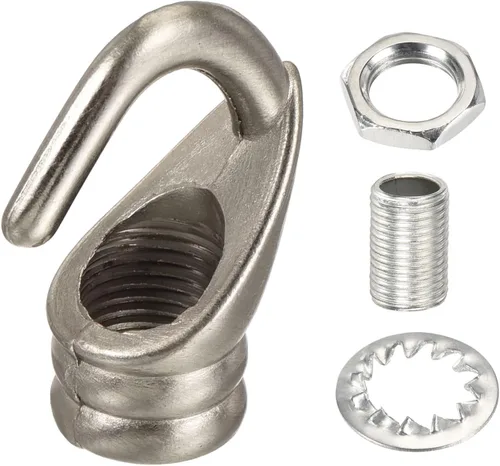 Miniatura 6 de YOKIVE 2 ganchos de techo de aleación M10, colgador de accesorios colgantes galvanizados Lámpara de araña colgante, ideal para el hogar