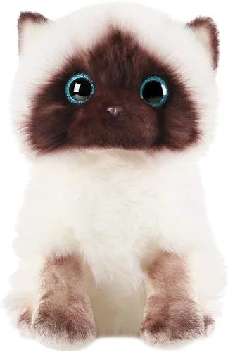 Muñeco de peluche de gato siamés con emulación de peluche, juguete de peluche de gato siamés, el mejor regalo de cumpleaños, Navidad, gran regalo