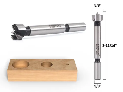 Miniatura 2 de YONICO 43009S - Broca Forstner de acero de 5/8 pulgadas de diámetro, vástago de 3/8 pulgadas
