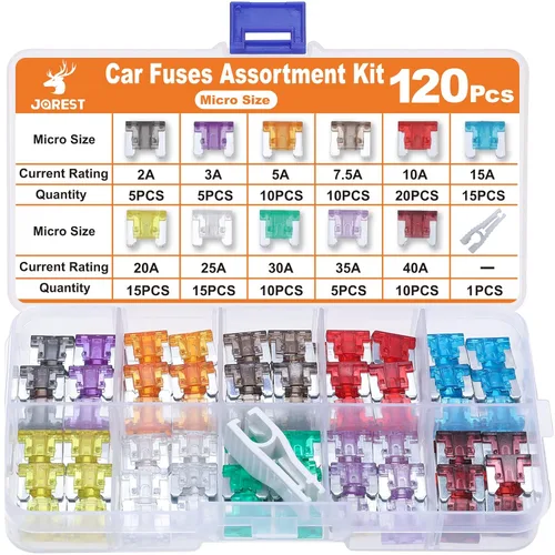 Miniatura 10 de Fusibles de automóvil 168 piezas, kit surtido de Jorest 114 fusibles de hoja mini automotriz + 54 fusibles automáticos estándar + 1 extractor
