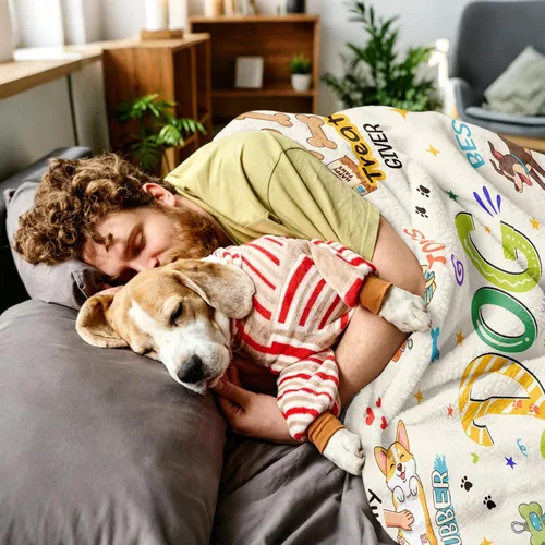 Miniatura 4 de Dog Dad Gifts for Men, for Dog Dad Blanket 50"x60", Dogs Lover Gift for Men, Birthday Ideas for Dogs Lover/Owners Soft Flannel Throw Blanket