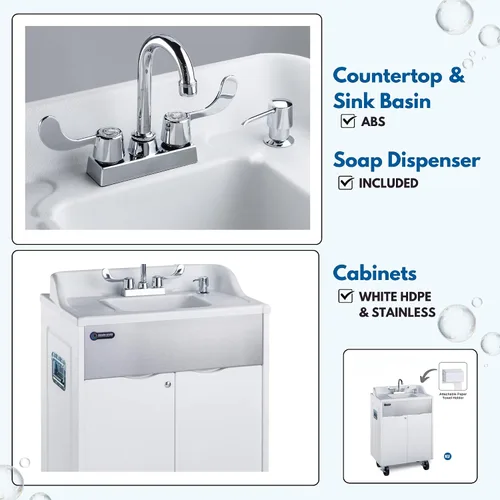 Miniatura 5 de Ozark River Titan PRO 1 Fregadero portátil para exteriores con agua caliente, autónomo No plumbing hot water, fully assembled, plugs into 110V