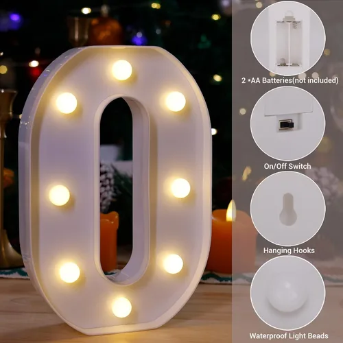Miniatura 3 de Letrero LED de marquesina, letras iluminadas del alfabeto, letras LED que funcionan con pilas, para luz nocturna, bodas, cumpleaños, fiestas