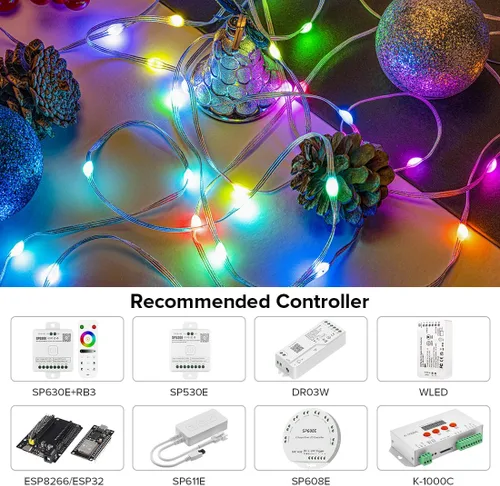 Miniatura 5 de BTF-LIGHTING WS2812B IC RGB Luz de Cadena de Hadas de Píxel de Guijarro Luz Inteligente de Cadena de Hadas de Color Perseguidor Direccionable