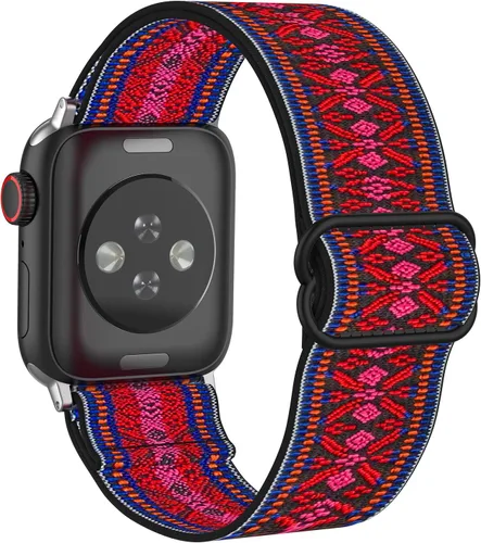 Miniatura 46 de Correas elásticas de nailon compatibles con Apple Watch de 1.496 pulgadas, 1.575 pulgadas, 1.614 pulgadas, 1.654 pulgadas, 1.732 pulgadas, 1.732
