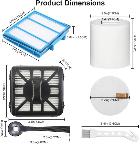 Miniatura 4 de Accesorios de pieza de repuesto compatibles con Shark IQ R101AE RV1001AE UR1100SRUS AV1002AE AV1010AE RV100AE EZ RV912S Filtro de cepillo