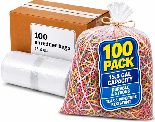 Miniatura 8 de Bolsas para trituradora 1InTheOffice de 15.8 galones, bolsas de residuos para trituradora de papel de 15.8 galones, 50/caja