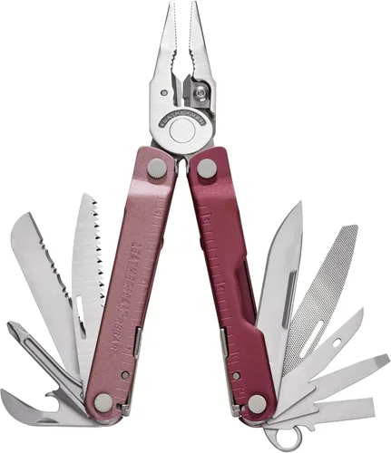 LEATHERMAN, Multiherramienta Rebar con cortadores de alambre reemplazables de primera calidad y sierra, arándano jaspeado