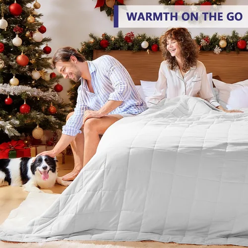 Miniatura 65 de Yescool - Manta con peso para adultos (15 libras, 60 x 80 pulgadas, azul), manta de enfriamiento pesada para dormir, 140-160 libras, manta