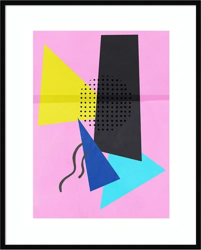 Miniatura 10 de Amanti Art Framed Wall Art Print 25x21 Retro Sound by PI Studio, Abstract Wall Art, Modern Contemporary Decor, Medium Poster Painting Artwork for