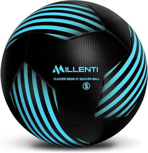 Miniatura 14 de Balón de fútbol Millenti tamaño 5 – Reverse Bend-It – Balón de fútbol con alta visibilidad, fácil de rastrear – Balones de fútbol oficial con unión