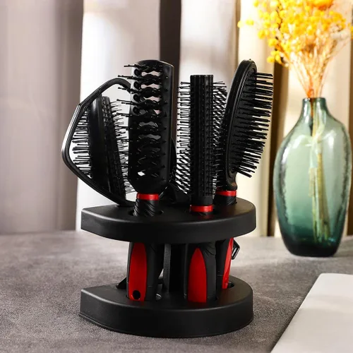 Miniatura 9 de Zoestar Juego de 5 cepillos y peine para el cabello para mujeres y hombres (A-morado)