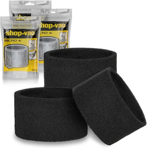Shop-Vac 90525 Reemplazo de filtro de funda de espuma, para la mayoría de aspiradoras Shop-Vac húmedas/secas de 1 galón, reemplaza las piezas #