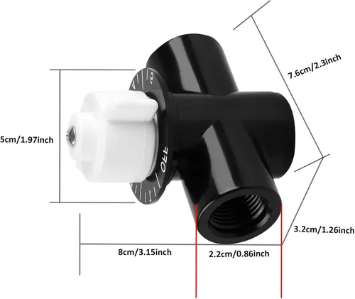 Miniatura 2 de R172086 Válvula de control, válvula de cloro de 1/2 pulgada compatible con Pentair Rainbow 320, 322, 300-29X cloro/bromo piscina y spa alimentador
