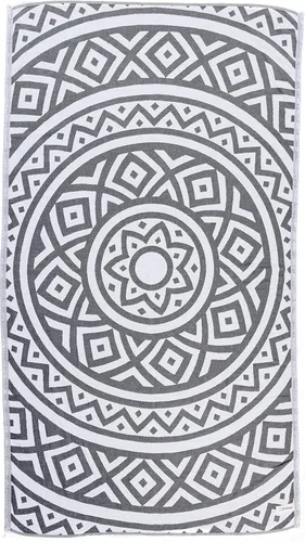 Miniatura 10 de Bersuse Toalla turca Yucatan de doble capa 100% algodón, 39 x 71 pulgadas, color negro