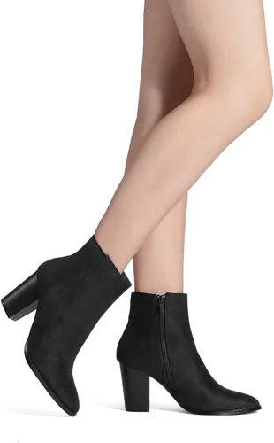 Miniatura 6 de DREAM PAIRS Botines de tacón grueso de bloque para mujer