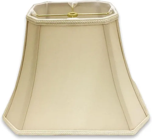 Miniatura 8 de Royal Designs, Inc. Sombra de lámpara de campana con corte rectangular de esquina, diseño de 6.25 x 8 x 11 x 16 x 12 - Paquete de 1 Beige