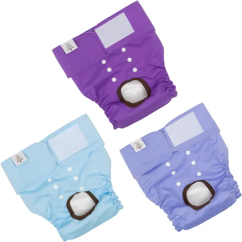 CuteBone - Pañales lavables para perras, para perrita en celo, paquete de 3, D11L