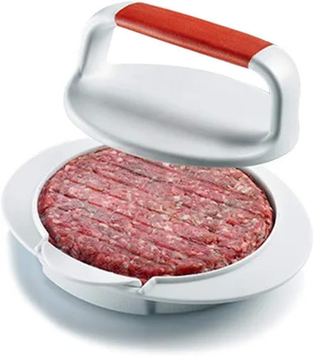 QELEG - Prensa antiadherente para hamburguesas, molde para hacer hamburguesas, parrilla para hamburguesas jugosas de ternera regulares redondas