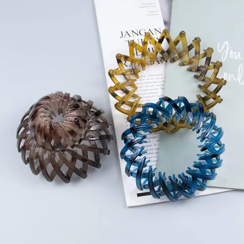 Miniatura 6 de AUEAR, Paquete de 7 pinzas para el cabello mágicas de nido de pájaros, accesorios para el cabello para mujer, coleteros para cola de caballo