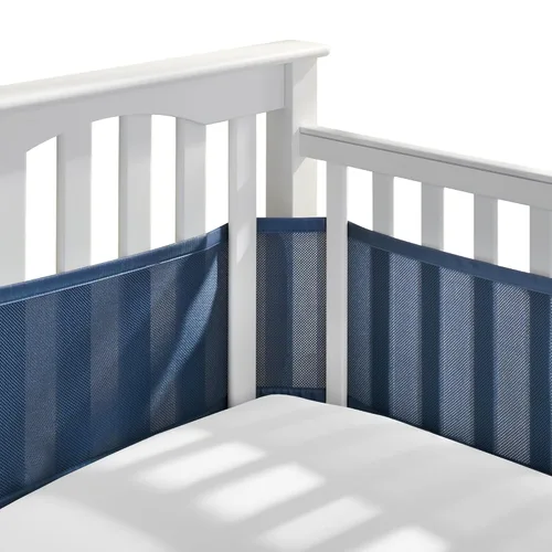 Miniatura 21 de BreathableBaby Forro de malla transpirable para cunas de tamaño completo, malla clásica de 3 mm, blanco (Tamaño 4FS cubre 3 o 4 lados)
