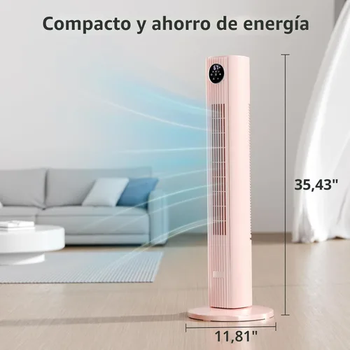 Miniatura 5 de Antarctic Star Ventilador de Torre Portátil Ventiladores de Piso Oscilante 85° Ventilador Silencioso de Enfriamiento Temporizador 12H Control Remoto