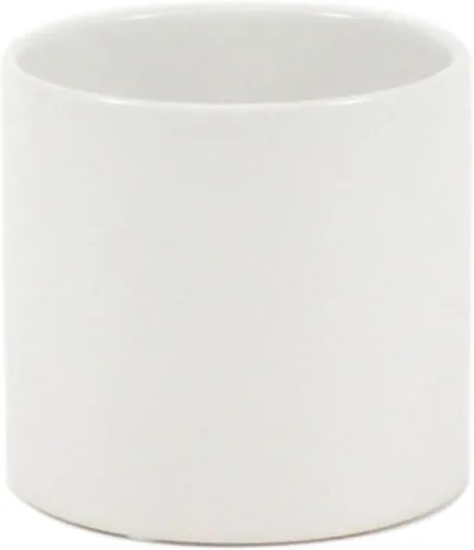 Miniatura 36 de WGVI Jarrón cilíndrico de cerámica grabada plateada de 6.5" de ancho y 6" de alto, arreglos florales, portavelas, maceta de terrario, contenedor