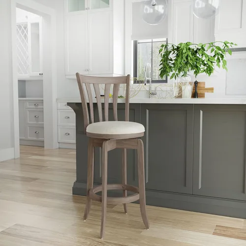 Miniatura 16 de Hillsdale Savana Taburete de cocina de madera, 29.5 pulgadas de alto, negro