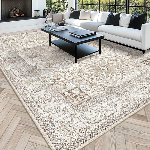 Miniatura 17 de Tapetes de 5x7, lavables a máquina, para sala de estar, tapete antideslizante grande para dormitorio, cocina, entrada, baño, oficina