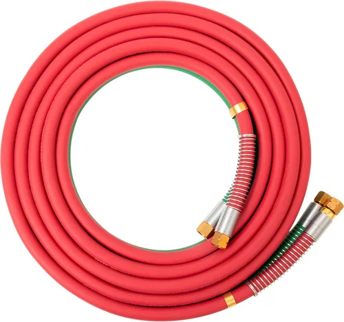 SPARC Manguera de soplete de corte de grado T de 1/4 pulgadas, manguera de oxígeno y acetileno para gas de soldadura, accesorios B + juego de alivio