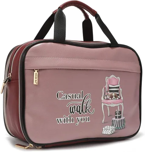 Miniatura 5 de Nicole Lee Bolsa de maquillaje cosmética para mujer, bolsa de viaje con 5 compartimentos (todas las emociones)