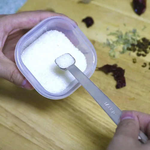 Miniatura 3 de Juego de cucharas medidoras de tazón cuadrado pequeño, cucharadita pequeña de acero inoxidable para cocinar y hornear, adecuada para pequeñas