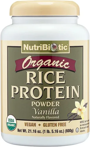 Miniatura 9 de NutriBiotic Chocolate con proteína de arroz orgánico certificado, 22.9 onzas, proteína vegana baja en carbohidratos en polvo, crudo, certificado